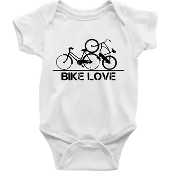 Kojenecký body Bike love - Body kojenecké s krátkým rukávem - Krátký r. 3-6 měs ( Bílá )