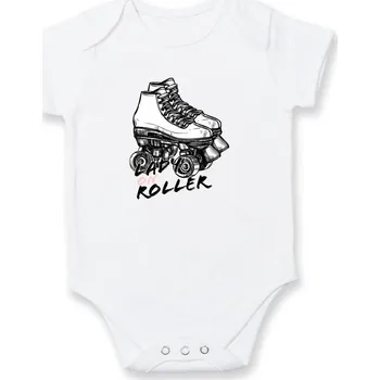 Kojenecký body Lady on roller - Body kojenecké s krátkým rukávem - Krátký r. 3-6 měs ( Bílá )