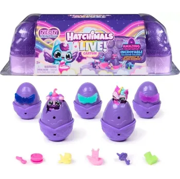 Figurka Hatchimals karton Neonová duha – neonová líheň se 5 vajíčky a figurkami