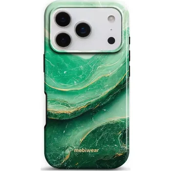 Pouzdro na mobilní telefon Odolný obal Mobiwear Elite Pro - Apple iPhone 17 Pro - EP38E Zelený mramor (Odolné pouzdro, obal kryt Mobiwear Elite Pro - maximální ochrana mobilu Apple iPhone 17 Pro, zesílené hrany, přesné výřezy, pohodlné držení, odolná grafika, kvalitní materiály)