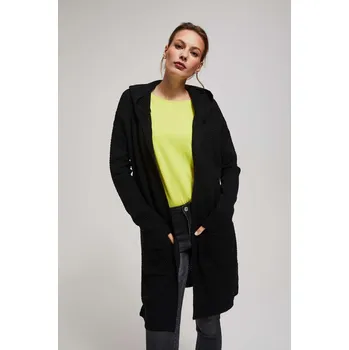 Dámský svetr Dlouhý kardigan s kapsami Moodo černá | bílá | šedá | žlutá | vícebarevná 2474449