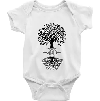 Narozeninový strom 40 - Body kojenecké s krátkým rukávem - Krátký r. 3-6 měs ( Bílá )