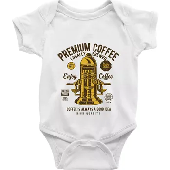 Kojenecký body Classic Coffee Maker - Body kojenecké s krátkým rukávem - Krátký r. 3-6 měs ( Bílá )