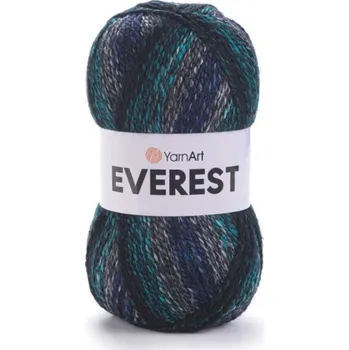 Příze Yarn Art příze Everest 7054 tyrkysová, modrá, šedá