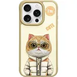 Zadní kryt NIMMY case COOL&CUTE 2.0 Cat pro Apple iPhone 15 Pro, khaki