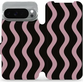 Pouzdro na mobilní telefon Flipové pouzdro Mobiwear - Google Pixel 10 Pro XL - VA54S Fialové vlnky (Knížkové flip pouzdro, obal, kryt na mobil Google Pixel 10 Pro XL - VA54S Fialové vlnky, materiál Umělá kůže + TPU - ochrana 360°, stojánek, silikonová vanička, magnetické zavírání)