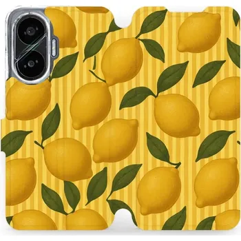 Pouzdro na mobilní telefon Flipové pouzdro Mobiwear - Xiaomi Poco F7 - VP81S Citrony (Knížkové flip pouzdro, obal, kryt na mobil Xiaomi Poco F7 - VP81S Citrony, materiál Umělá kůže + TPU - ochrana 360°, stojánek, silikonová vanička, magnetické zavírání)