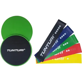 Set pro posílení středu těla TUNTURI Resistance & Core Sliders Set