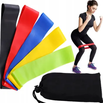 SADA 5 CVIČEBNÍCH GUM FITNESS POPRUHY