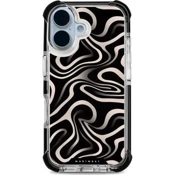 Pouzdro na mobilní telefon Odolný obal Mobiwear MagSafe Elite Bumper - Apple iPhone 17 - DA63D Vlnky a linky (Odolný kryt, pouzdro, obal Mobiwear Elite Bumper na mobil Apple iPhone 17 - DA63D Vlnky a linky, materiál Plast + TPU silikon + kov - zesílená ochrana telefonu, podpora)