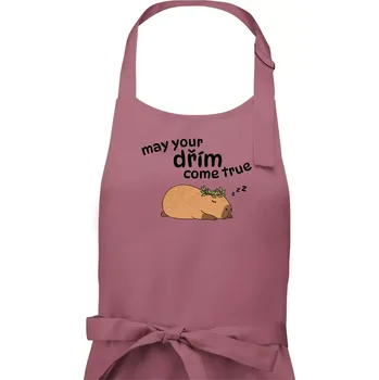 Kuchyňská zástěra May your dřím come true - Pánská zástěra na vaření - Univerzální velikost ( Starorůžová )