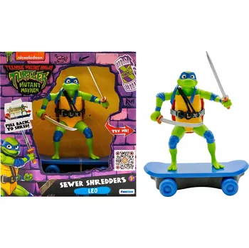 Figurka Želvy Ninja ŽELVY NINJA Leonardo na skateboardu Nickelodeon Ninja