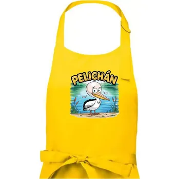 Kuchyňská zástěra Pelichán - Pánská zástěra na vaření - Univerzální velikost ( Žlutá )