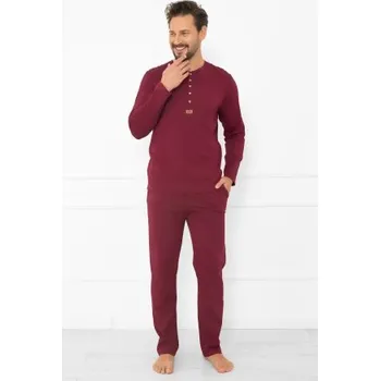 Pánské pyžamo Pánské pyžamo Italian Fashion Gordo - bavlna Bordó L