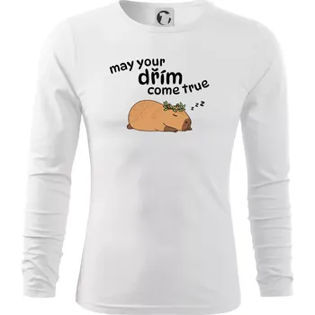 Pánská móda May your dřím come true - Triko s dlouhým rukávem FIT-T long sleeve - M ( Bílá )
