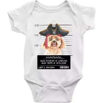 Lump a darebák pudl - Body kojenecké s krátkým rukávem - Krátký r. 3-6 měs ( Bílá )