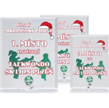 Skleněná plaketa s plnobarevným potiskem, 100x150mm