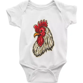 Kojenecký body Kohout naštvaný - Body kojenecké s krátkým rukávem - Krátký r. 3-6 měs ( Bílá )
