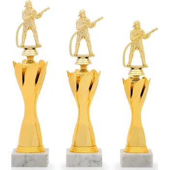 Pohár EDICE HASIČI, výška 32 cm, zlatý