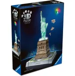 RAVENSBURGER 3D puzzle Iconics Svítící Socha Svobody (Noční edice) 108 ks