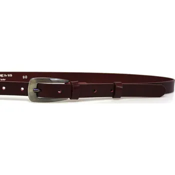 Opasek PENNY BELTS Kožený opasek 20-179-95 bordó - 95 cm