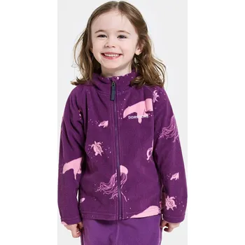 Dětská fleecová mikina Didriksons Monte winter ocean purple velikost 80