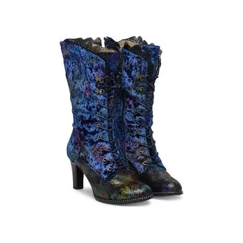 Dámské kozačky Kozačky Laura Vita Alcbaneo 351 Modrá 35
