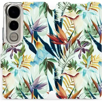 Pouzdro na mobilní telefon Flipové pouzdro Mobiwear - Vivo V50 Lite - M071P Flóra (Knížkové flip pouzdro, obal, kryt na mobil Vivo V50 Lite - M071P Flóra, materiál Umělá kůže + TPU - ochrana 360°, stojánek, silikonová vanička, magnetické zavírání)