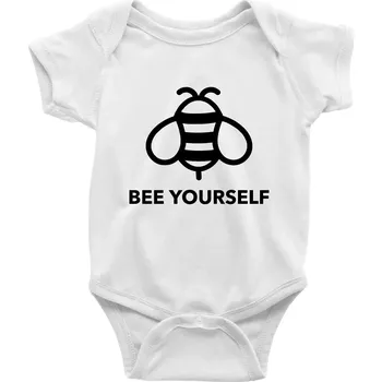 Bee yourself - Body kojenecké s krátkým rukávem - Krátký r. 3-6 měs ( Bílá )