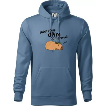 Pánská mikina May your dřím come true - Mikina pánská Cape s kapucí - 5XL ( Denim )