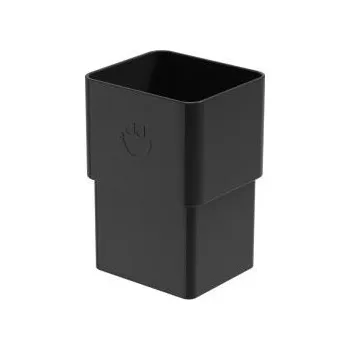 okap Plastové OKAPY - Spojka svodu HRANATÁ 70x80mm grafitová