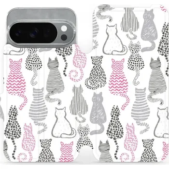 Pouzdro na mobilní telefon Flipové pouzdro Mobiwear - Google Pixel 10 Pro - MX01S Kočičí zádíčka (Knížkové flip pouzdro, obal, kryt na mobil Google Pixel 10 Pro - MX01S Kočičí zádíčka, materiál Umělá kůže + TPU - ochrana 360°, stojánek, silikonová vanička, magnetické zavírání)