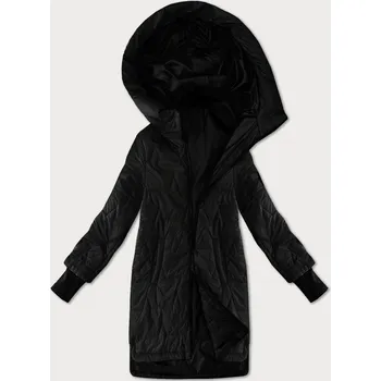 Černá dámská prošívaná bunda s úpletovými stahovacími lemy S'West (B8505-1) odstíny černé 50