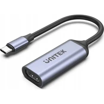 Video kabel Unitek Adaptér USB-C na HDMI 2.1 (8K 60Hz) šedý 15cm, redukce