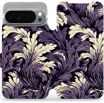 Pouzdro na mobilní telefon Flipové pouzdro Mobiwear - Google Pixel 10 Pro XL - VA46S Fialové rostliny (Knížkové flip pouzdro, obal, kryt na mobil Google Pixel 10 Pro XL - VA46S Fialové rostliny, materiál Umělá kůže + TPU - ochrana 360°, stojánek, silikonová vanička, magnetické)