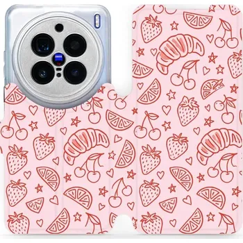 Pouzdro na mobilní telefon Flipové pouzdro Mobiwear - Vivo X200 Pro - VP86S Dobroty (Knížkové flip pouzdro, obal, kryt na mobil Vivo X200 Pro - VP86S Dobroty, materiál Umělá kůže + TPU - ochrana 360°, stojánek, silikonová vanička, magnetické zavírání)