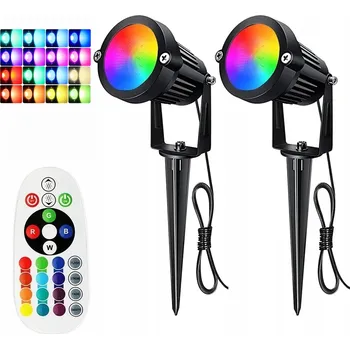 2x LED zahradní reflektor RGB zapichovací na hrotu LED IP65