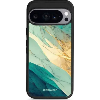 Pouzdro na mobilní telefon Lesklý kryt Mobiwear Glossy - Google Pixel 9 - G024G - Zlatavý a zelenkavý mramor (Prémiové lesklé pouzdro, obal, kryt Mobiwear Glossy na mobil Google Pixel 9 - G024G - Zlatavý a zelenkavý mramor, materiál Plast + TPU silikon - krytí po všech stranách,)