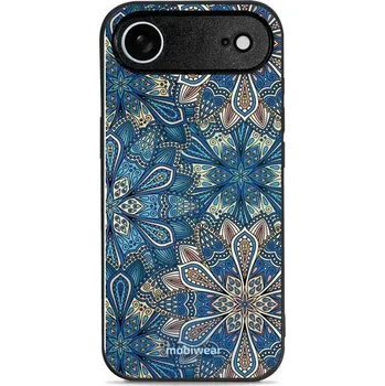 Lesklý kryt Mobiwear Glossy - Apple iPhone Air - G038G - Modré mandala květy (Prémiové lesklé pouzdro, obal, kryt Mobiwear Glossy na mobil Apple iPhone Air - G038G - Modré mandala květy, materiál Plast + TPU silikon - krytí po všech stranách, neošoupateln