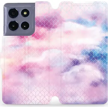 Pouzdro na mobilní telefon Flipové pouzdro Mobiwear - Motorola Moto G86 5G - MR02S Vodovkové obrazce (Knížkové flip pouzdro, obal, kryt na mobil Motorola Moto G86 5G - MR02S Vodovkové obrazce, materiál Umělá kůže + TPU - ochrana 360°, stojánek, silikonová vanička, magnetické zavírá