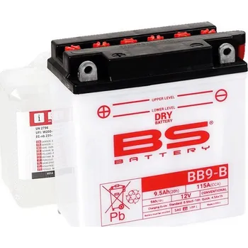 Motobaterie Konvenční motocyklová baterie BS-BATTERY BB9-B (YB9-B) Včetně balení kyseliny