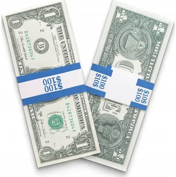 Příslušenství k deskovým hrám Balíček bankovek pro hru, sběratelské – 100 kusů x 1 DOLAR R004)