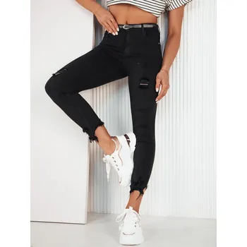 Černé skinny džíny s oděrkami FAROL UY1906 Velikost: 27