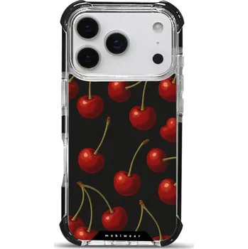 Pouzdro na mobilní telefon Odolný obal Mobiwear MagSafe Elite Bumper - Apple iPhone 17 Pro - DP83D Třešně (Odolný kryt, pouzdro, obal Mobiwear Elite Bumper na mobil Apple iPhone 17 Pro - DP83D Třešně, materiál Plast + TPU silikon + kov - zesílená ochrana telefonu, podpora MagSafe,)