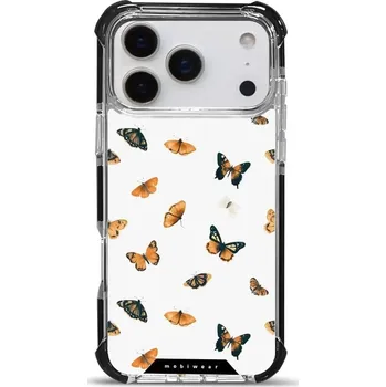 Pouzdro na mobilní telefon Odolný obal Mobiwear MagSafe Elite Bumper - Apple iPhone 17 Pro Max - DP76D Oranžoví motýlci (Odolný kryt, pouzdro, obal Mobiwear Elite Bumper na mobil Apple iPhone 17 Pro Max - DP76D Oranžoví motýlci, materiál Plast + TPU silikon + kov - zesílená ochrana