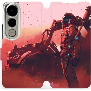 Pouzdro na mobilní telefon Flipové pouzdro Mobiwear - Vivo V50 Lite - MA09S Průzkumník s červeným vozítkem (Knížkové flip pouzdro, obal, kryt na mobil Vivo V50 Lite - MA09S Průzkumník s červeným vozítkem, materiál Umělá kůže + TPU - ochrana 360°, stojánek, silikonová vanička,)