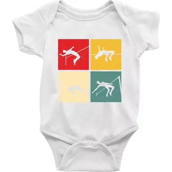 Kojenecký body Skok do výšky vintage - Body kojenecké s krátkým rukávem - Krátký r. 3-6 měs ( Bílá )