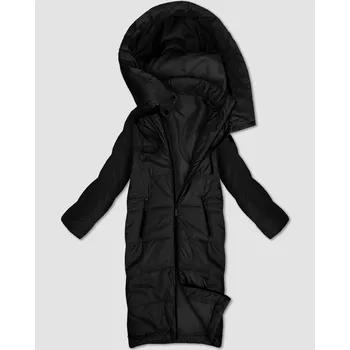 Dámská bunda Černá dlouhá lehce zateplená dámská bunda S'West (B8509-1) odstíny černé XXL (44)