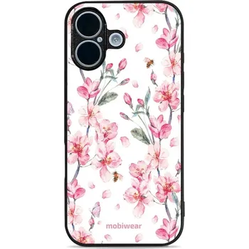 Lesklý kryt Mobiwear Glossy - Apple iPhone 17 - G033G - Růžové květy (Prémiové lesklé pouzdro, obal, kryt Mobiwear Glossy na mobil Apple iPhone 17 - G033G - Růžové květy, materiál Plast + TPU silikon - krytí po všech stranách, neošoupatelný potisk, tenké)