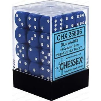 Příslušenství k deskovým hrám Sada kostek Chessex Blue w/White 12mm D6 Dice Blocks (25806) - 36ks